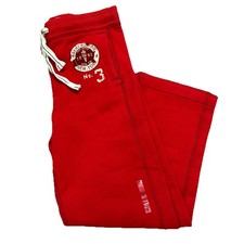NWT ABERCROMBIE HEAVYWEIGHT RED STRAIGHT LEG SWEATS SWEATPANTS YOUTH XL 74 