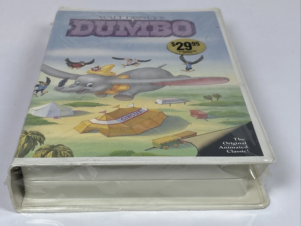 Walt Disney’s “Dumbo” Pink Spine 1991 Brand New Sealed Black Diamond Some Min.. - Imagem 3 de 4