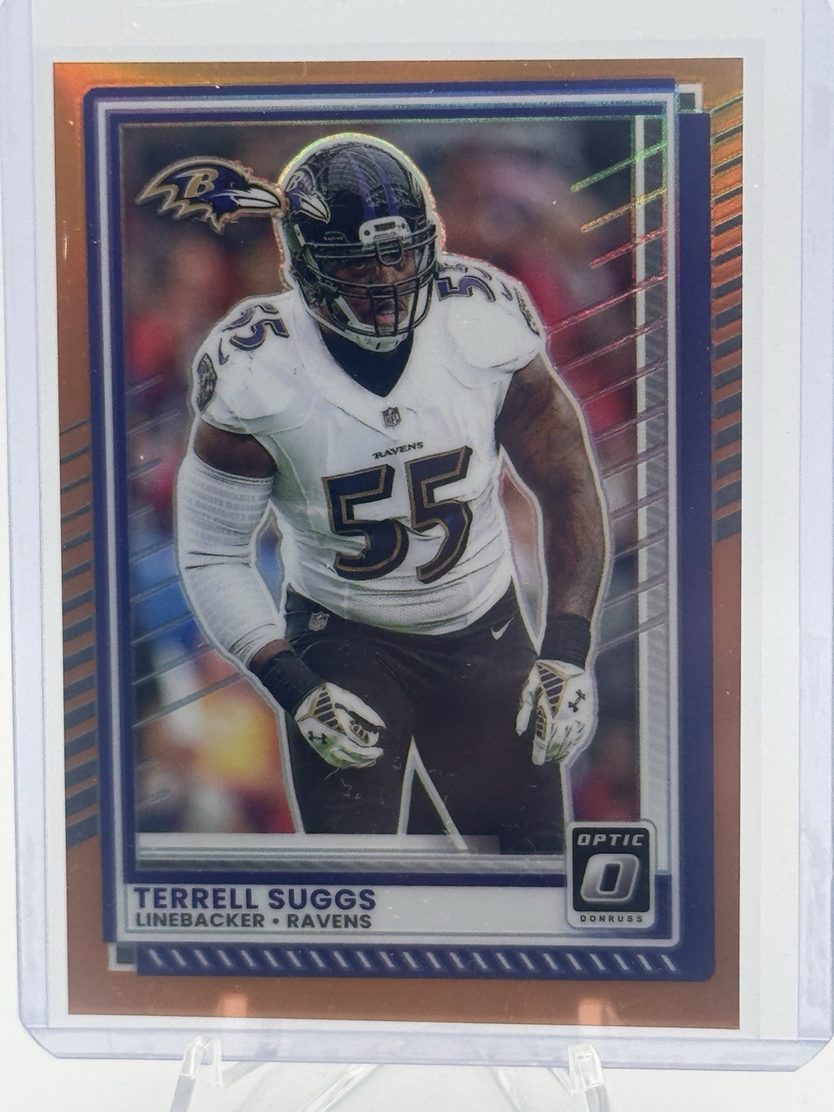 2025 Donruss Optic Terrell Suggs Orange Prizm #245/299 Baltimore Ravens SSP