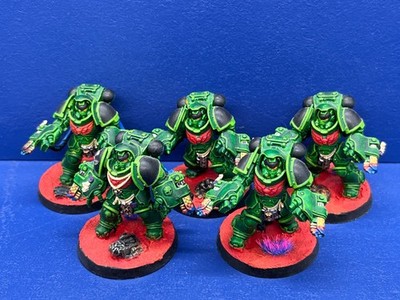 5 Primaris Aggressors der Salamanders Space Marines BEMALT 1