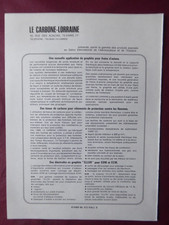 5/1971 PUB CARBON LORRAINE GRAPHITE BRAKING AIRCRAFT ELECTRODE ELLOR FRENCH AD