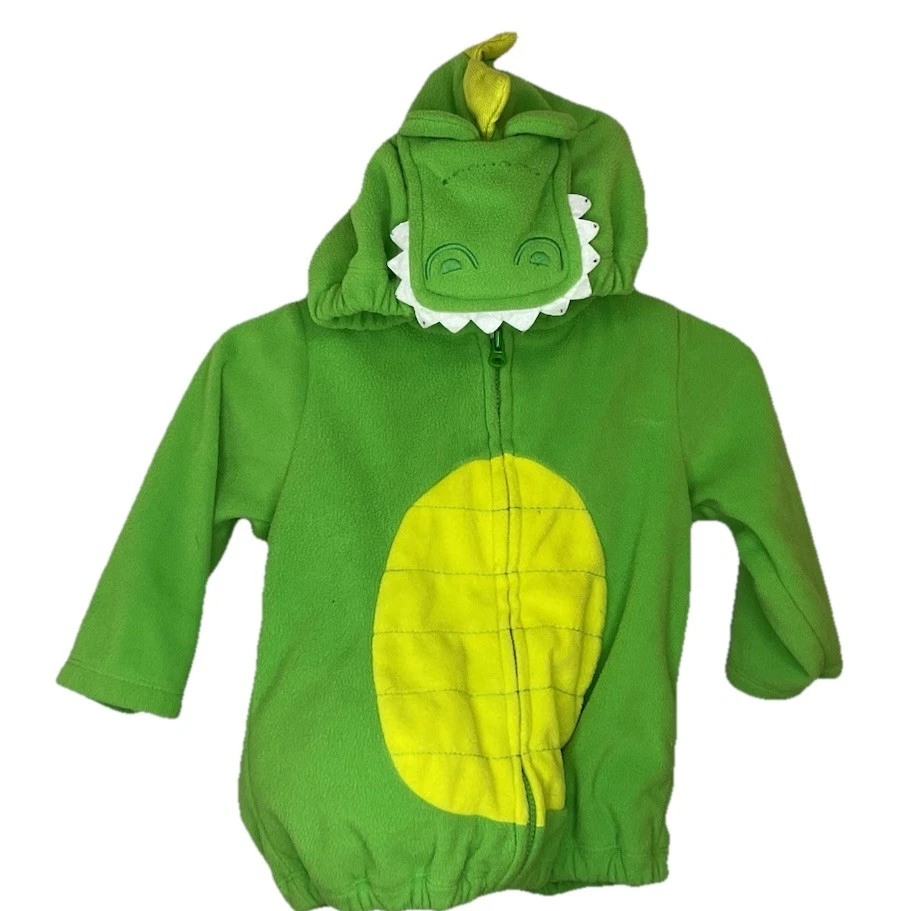 Nuevo Disfraz de Hallowen Infantil Talla 12 Montes Dinosaurio Verde Por Carters Cremallera Foto 3 de 4