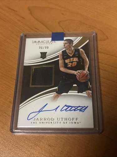 2016-17 Panini Immaculate -Signature Patches Jarrod Uthoff #70 /99 (AU, MEM, RC)