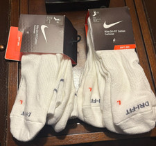 NWT Nike White Socks 6 Pairs Mens 12-15