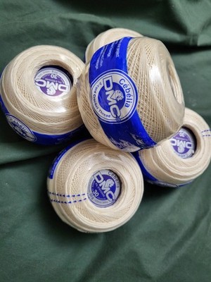 5 DMC Cebelia 100% Crochet Cotton Size 30 Ecru 50 gr Tatting Art 167G  NEW
