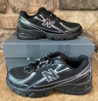 New Balance 740 Men 8 Women 9.5 Sneakers Black Gray Silver Shoes Runner New