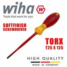 Image of Wiha 36539 Screwdriver Torx SlimFix T25 Head 1000v VDE Electrician SoftFinish