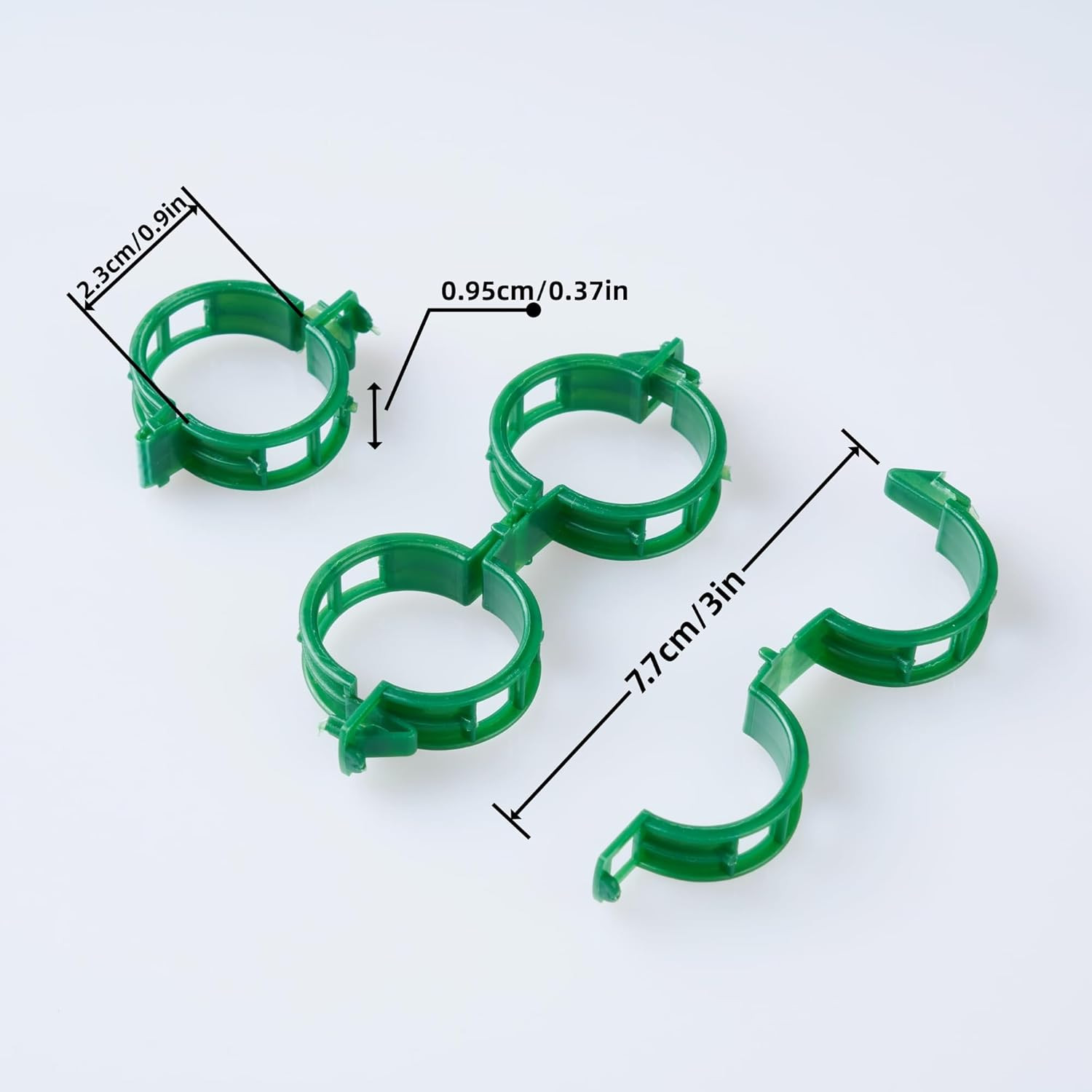 100 Pcs Plant Support Clips,Plastic Clips for Securing Plants,Tomato Vine Clips,