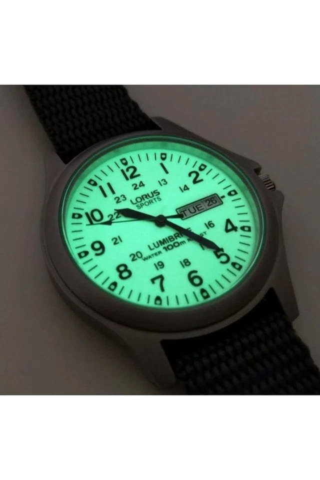 Lorus RJ655AX9 Herren Lumibrite Military Style 37mm Uhr - Bild 4 von 4