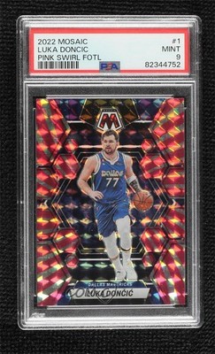 2022-23 Panini Mosaic FOTL FOTL Pink Swirl Mosaic Prizm /20 Luka Doncic #1 0z9a