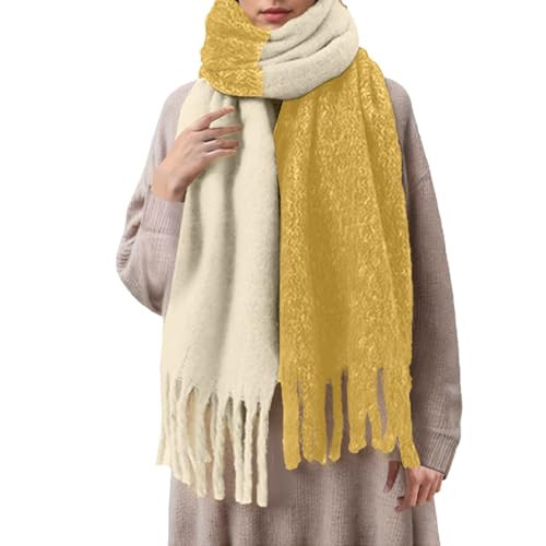 Women Winter Warm Scarf Long Shawl Large Scarves Cold Weather Thick Blanket  D