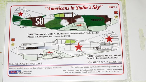 AML Decals (AMLC 8001) P-40B/C