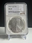 2026 American Silver Eagle Dollar $1 MS-69 NGC Graded Coin - West Point Mint