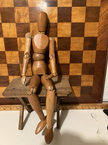 Vintage MORILLA MANIQUETTE Japan 1950 Wood Articulated Hand Crafted 15 3/4
