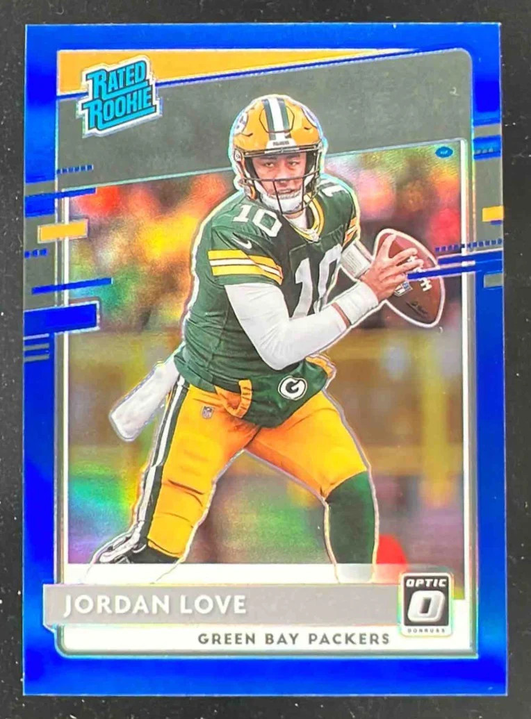 2020 Panini Donruss Optic Blue Prizm #154 Jordan Love RC /179