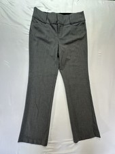 nine west dress pants women size 8/31 flat front gray Stretch Career Pockets
