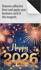 2026 Peel Stick Magnetic Business Card Calendars w/ Free Envelopes (100pk)