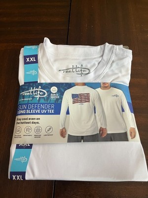 Reel Life Mens XXL Sun Defender Long Sleeve UV Tee NEW