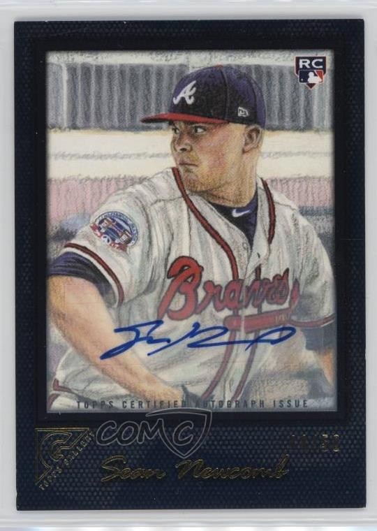 2017 Topps Gallery Blue Auto /50 Sean Newcomb #28 Rookie Auto RC i6j