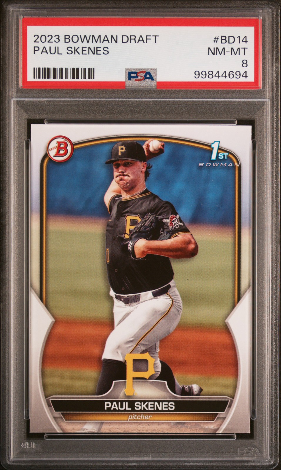 2023 BOWMAN DRAFT #BD14 PAUL SKENES PSA 8