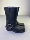 Harley Davidson Hustin Waterproof Leather Boots Black Moto D86222 Womens Size 7