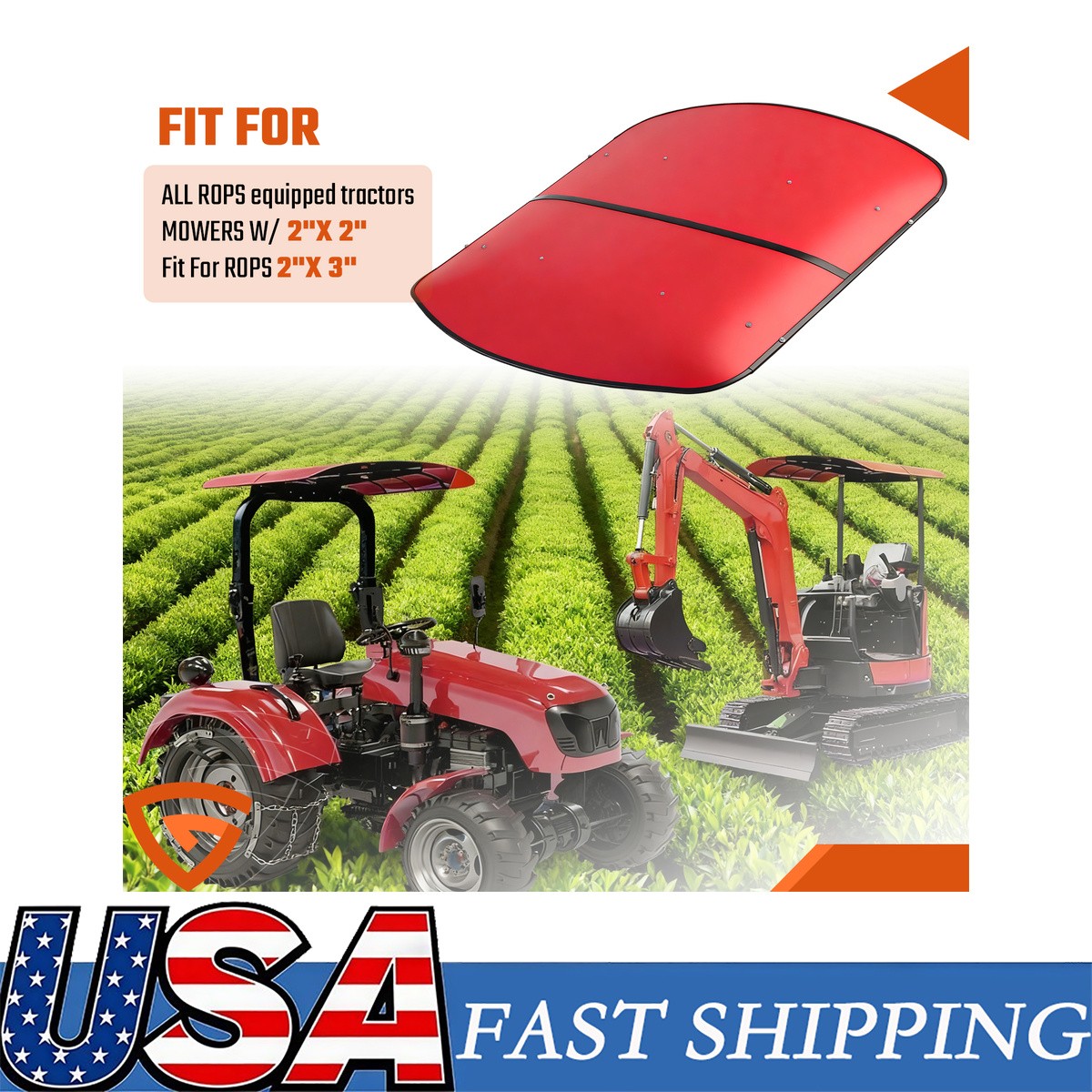 For 2" X 2" Or 2" X3" New Us Sun 1pcs Red New