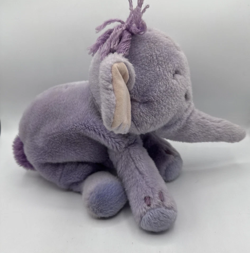 Disney Store Winnie the Pooh HEFFALUMP Plush 14" Small Lumpy Purple Elephant  - Image 4 of 4