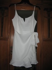NEW Hello Molly Little White Ruffle Mini Dres...