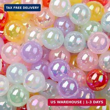 16mm Acrylic Beads Transparent Color Bead 100pcs Pen Bubblegum Beads DIY Beading