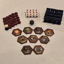 Heroscape - PIECES LOT - Glyphs  Wound/Grenade/Order/Round Markers  Dice
