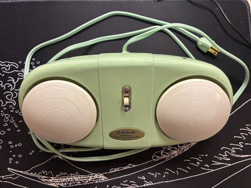 Vintage Dr. Scholl's Electric Foot Massager Mid-Century Mint Green Collectible