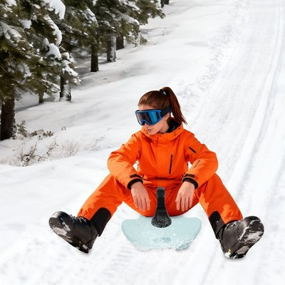 23'' Snow Sled with Pull Rope & Handle Winter Downhill Toboggan For Kids & Adults