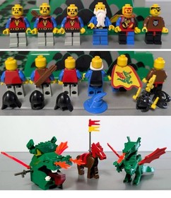 LEGO 6082 Fire Breathing Fortress Magic Dragon Castle Minifigures