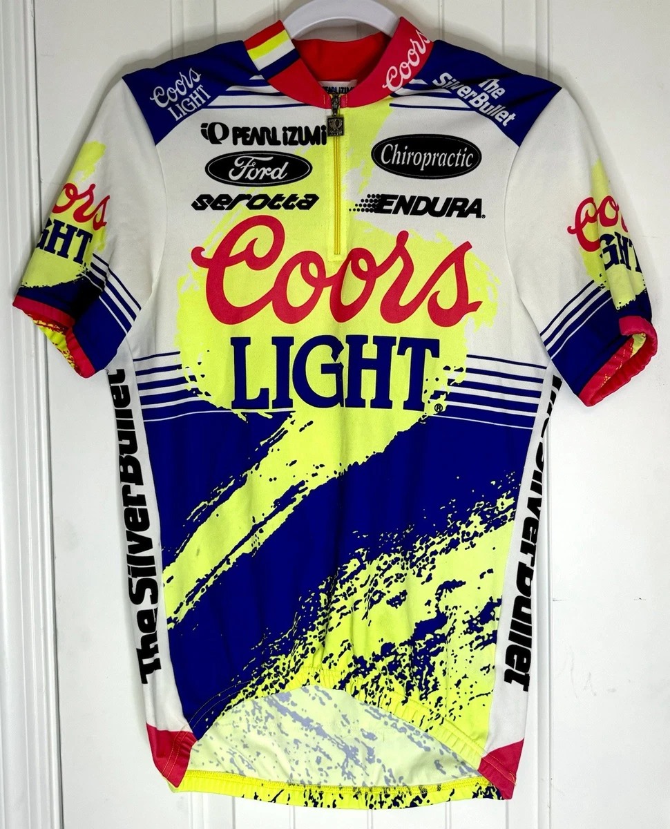 Maillot Cyclisme Vintage Pearl Izumi Homme, Taille S, Multicolore, Fabriqué USA, 100% Polyester, Occasion