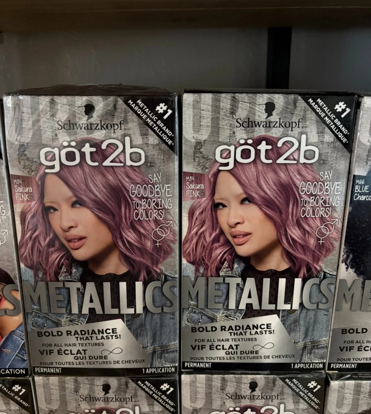 2 (Pack) Boxes Schwarzkopf Got2b Sakura Pink Metallics perma