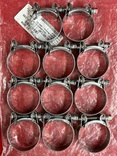 LOT OF (11) MIKALOR SUPRA 47-51 mm HEAVY DUTY W2 BOLT CLAMPS M.7 03019135 SS/STL