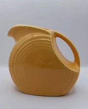 Vintage Yellow Fiesta Ware Disc Mini 6" Small Juice Pitcher Made in USA