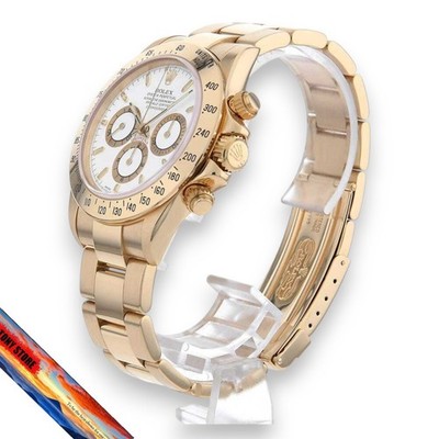 Rolex Cosmograph Daytona 16528 White Dial Men s Gold Watch