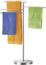 Freestanding Towel Rack, 40 Inch Tall Standing Towel Racks for Bathroom with ...