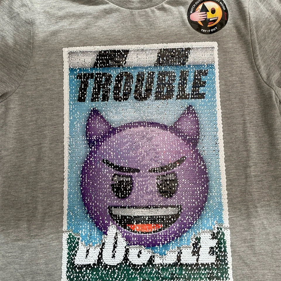 Shirt langärmlig Emoji Gr. 158/164 - Bild 3 von 3
