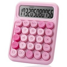 Mr. Pen- Mechanical Switch Calculator, 12 Digit Large LCD Small, Pink