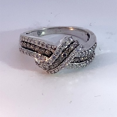 Lady's Diamond Fashion Ring 80 Diamonds 1.26 Carat T.W. 14K White Go (MI1068957)