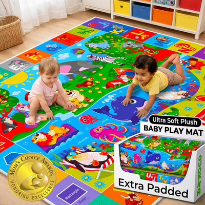 Baby Mat for Floor Play for Babies 6-12 Months   Super Soft Baby Floor Play Mat