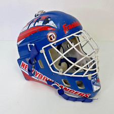 Vintage Franklin New York Rangers Goalie Mask Street Hockey NHL 90s Blue Helmet