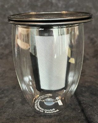 Bodum Tea For One Set, Tea Strainer with 12 Ounce Double Wall Borosilicate Black