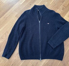 Charles Robertson Herren Cardigan, L, Dunkelblau, Cotton