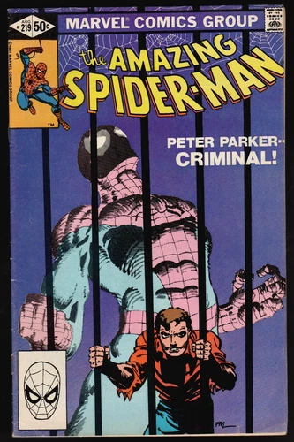 AMAZING SPIDER-MAN #219 (FN+) MARVEL COMICS 1981 DIRECT  FRANK MILLER COVER!!