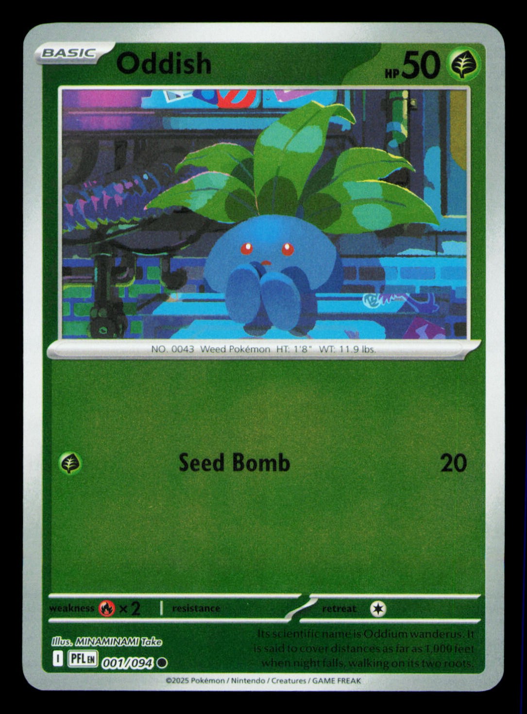 Oddish Common ME02: Phantasmal Flames 001/094 NM