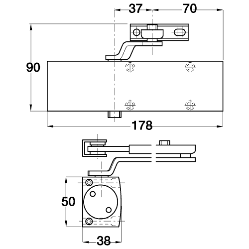 Geze Overhead Door Closer (TS1500 Silver) 102012 eBay