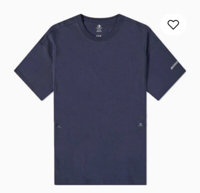 Converse x A Cold Wall ACW T Shirt Men s M Navy Oversized Reflective NEW